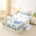 thumbnail image 2 of Erosebridal Flying Blue Butterflies Twin Sheet Sets 3pcs For Girls,Teens Floral Daisy Flowers Bedding, 2 of 5