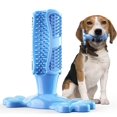 thumbnail image 2 of Rubber Dog Dog Toothbrush Teeth Cleaning Toy Brushing Stick Pet Dog Popular Toys Multifunction (Color :Pink Size : L Code) pet Toy, 2 of 7