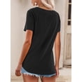 thumbnail image 4 of Women's T Shirts V-Neck Short Sleeve Athletic Shirts Tee Tops, 4 of 4