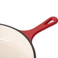 thumbnail image 3 of Hamilton Beach 8 Inch Enameled Solid Cast Iron Frying Pan Skillet, Red, 3 of 5