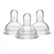 Medela Wide Base Slow-Flow Spare Nipples, 3-Pack