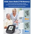 thumbnail image 3 of Tensiómetro de brazo - Monitores de presión arterial alta AILE para uso doméstico con manguito ajustable - Pantalla LCD grande, opción de alimentación dual, 3 of 5