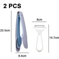 thumbnail image 2 of Kitchen Set for New Home Apartment, 3-in-1 Plastic Food Clip Stainless Steel Paring KnifeNordic blue + white, 2 of 5