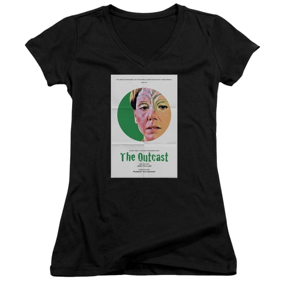 Star Trek Tng Season 5 Episode 17 Junior Women's V-Neck T-Shirt Black