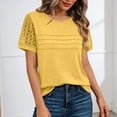 thumbnail image 2 of Lzobxe T Shirts for Women Summer Casual Solid Short Sleeve Blouse,Sizes S-2XL, 2 of 5