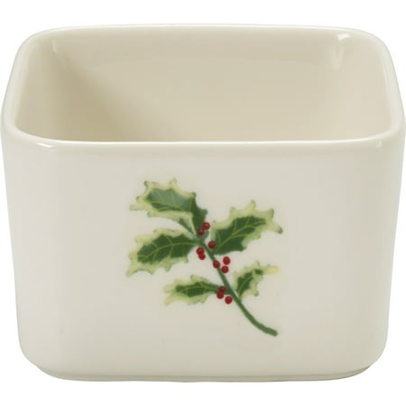 Celebrations by Precious Moments 171521 7 oz Holly Porcelain Appetizer and Dip Serving Bowl