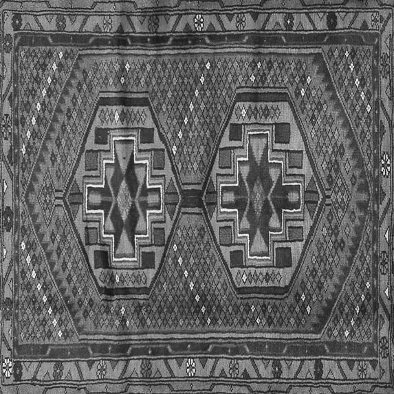 Ahgly Company Indoor Square Persian Gray Traditional Area Rugs, 7' Square