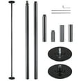 thumbnail image 2 of Yescom Professional Stripper Pole 45mm Spinning Static Dance Pole Kit for Party Pub Fitness, Max Load 1102 Lbs, Black, 2 of 11
