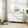 thumbnail image 4 of White Dresser with 6 Drawer Modern Large Storage Cabinet Chest of Drawers for Bedroom Living Room, 4 of 9