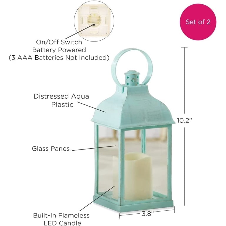 Lanterne Decorative Vintage A LED Kate Aspen – Set Da 12 Pezzi Bianco Marrakech Con Luci Tremolanti Per Centrotavola E Decorazione Eventi - 3