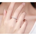 thumbnail image 5 of Womens S925 Silver Ring Diamond Shaped Zircon Gemstone Electroplated Rhombus Minimalist Jewelry For Her Elegant Gift, 5 of 5
