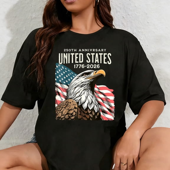 100% Cotton Unisex 250 Anniversary USA Tee America 250th T-Shirt