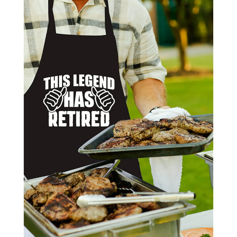 OzosKeiw Funny Retirement Gifts for Men with Pockets, Cooking Aprons for  Women Happy Retirement Gift Ideas for Dad Mom