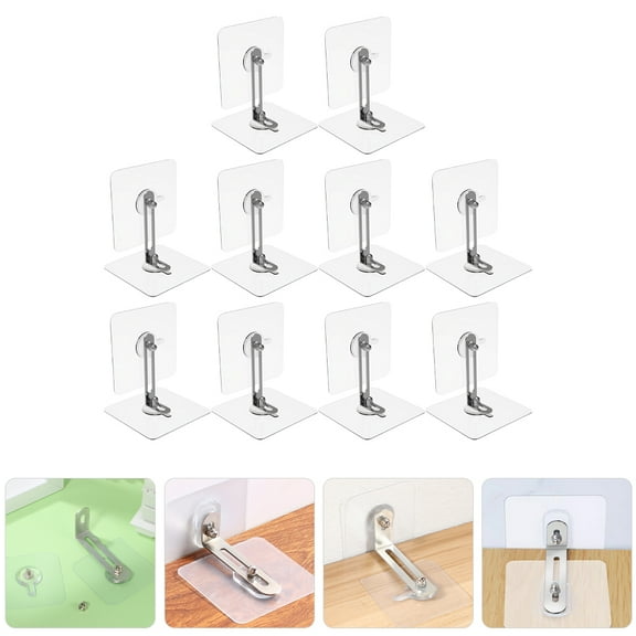 OUNONA  10 Sets No Drill Furniture Anchor Anchors for Baby Proofing Hanging