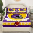 thumbnail image 3 of Erosebridal Eat Sleep Sheet Set Queen, American Football Queen Sheet Sets, Sports Lover Bedding Sets Queen Size, Lightweight Bedroom Decor, 4 Pieces, 3 of 7