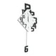 thumbnail image 4 of Relojes de pared de péndulo sin marco, decoración de números, montaje DIY, relojes de pared modernos con movimiento silencioso, reloj de pared para oficina, 4 of 14