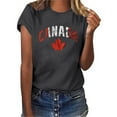 thumbnail image 1 of LUOGENLI T-shirts pour Femmes, Manches Courtes Imprimées, Col Rond, Ample, Gris TG, 1 of 4