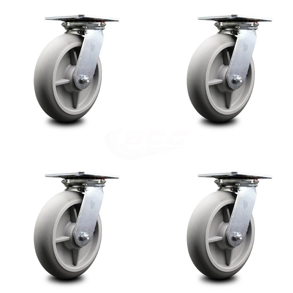 4 Size New Heavy Duty Swivel Casters Wheels Directional Roller Bearing Fixed Set 