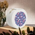 thumbnail image 6 of Yiaed mushroom Skull rainbow color Print Travel Jewelry Case Bridesmaid Gift Boxes Jewelry Travel Organizer Small Round Jewelry Box Mini Storage-White, 6 of 7