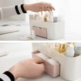 thumbnail image 3 of Caja de maquillaje reutilizable, duradera, antideslizante, con cajón (rosa), 3 of 6