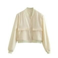 thumbnail image 1 of LOVZFMLL Jackets for Women's Color Large Pocket Flying Jacket Jacket Jacket, 1 of 4