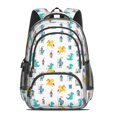 thumbnail image 2 of White Cartoon KnightsCastles Pattern Cute School Backpack Bag with Padded Back and Adjustable Shoulder Straps 16.9 X 12.6 X 5.9 Inches, 2 of 5