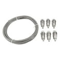 thumbnail image 4 of 3X 10M Stainless Steel Wire Rope PVC Coated Steel Cable Adjustable Curtain Rope Lamp Suspension Picture Wire for Hanging, 4 of 7
