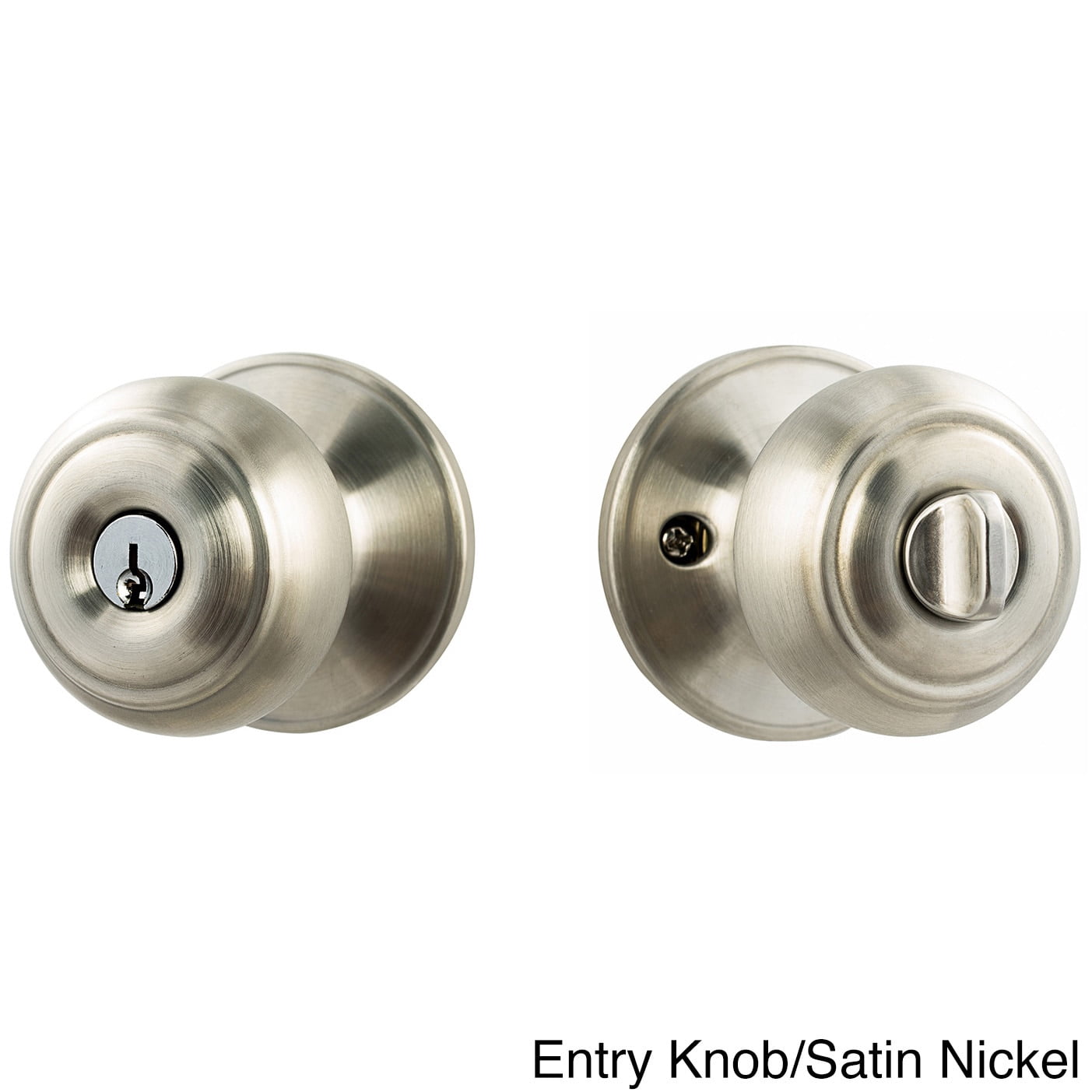 Sure-Loc JN100 15 Juniper Non-Turning One-Sided Dummy Door Knob - Nickel