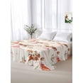 thumbnail image 5 of Pink Western Cowboy Twim Size Flat Sheet, Wrinkleproof & Fadeproof Cooling Flat Bed Sheet Only, Retro Ethnic Horse Cactus Plants Breathable Soft Bedding Top Sheets 66 x 96 Inches, 5 of 8
