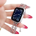 thumbnail image 3 of Wheat Chain Bands for Apple Watch 49mm 46mm 45mm 44mm 42mm 41mm 40mm 38mm, Slim Stainless Steel Bracelet Strap with Adjustable Clasp Compatible with iWatch Series 10 9 8 7 6 5 4 3 2 SE Ultra, 3 of 5