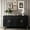 Distressed Black, variant on Gray 4 Door Sideboard Server | Used in Dining Room, Keeps Essentials Organized | Matte Gray Finish, Stylish Appearance | Easy Assembly with Clear Instructions