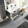 thumbnail image 5 of Eviva Joy 39"W x 18"D Gray Wall-mounted Bathroom Vanity with White Porcelain Integrated Sink Top, 5 of 7