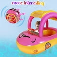 thumbnail image 3 of EIMELI Baby Inflatable Pool Float with Sun Protection Canopy，Car Shaped Babies Swim Float Boat for Toddler Infant Swim Ring Pool Spring Floaties Summer Beach Outdoor Play Fit 6-36Months, 3 of 7