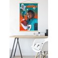 thumbnail image 2 of NFL Miami Dolphins - Jaylen Waddle 21 Wall Poster with Wooden Magnetic Frame, 22.375" x 34", 2 of 6