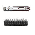 thumbnail image 2 of Flat Head Mini Ratchet Wrench 90 Degree Offset Screwdriver Handle with Bit Set Dual Drive Head Ratchet Wrench Hand Tool, 2 of 5