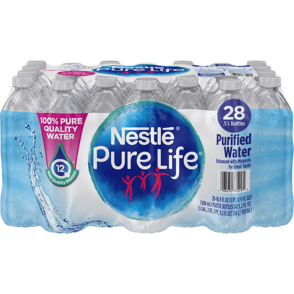 Nestle Pure Life Purified Water, 16.9 Fl. Oz., 28 Count