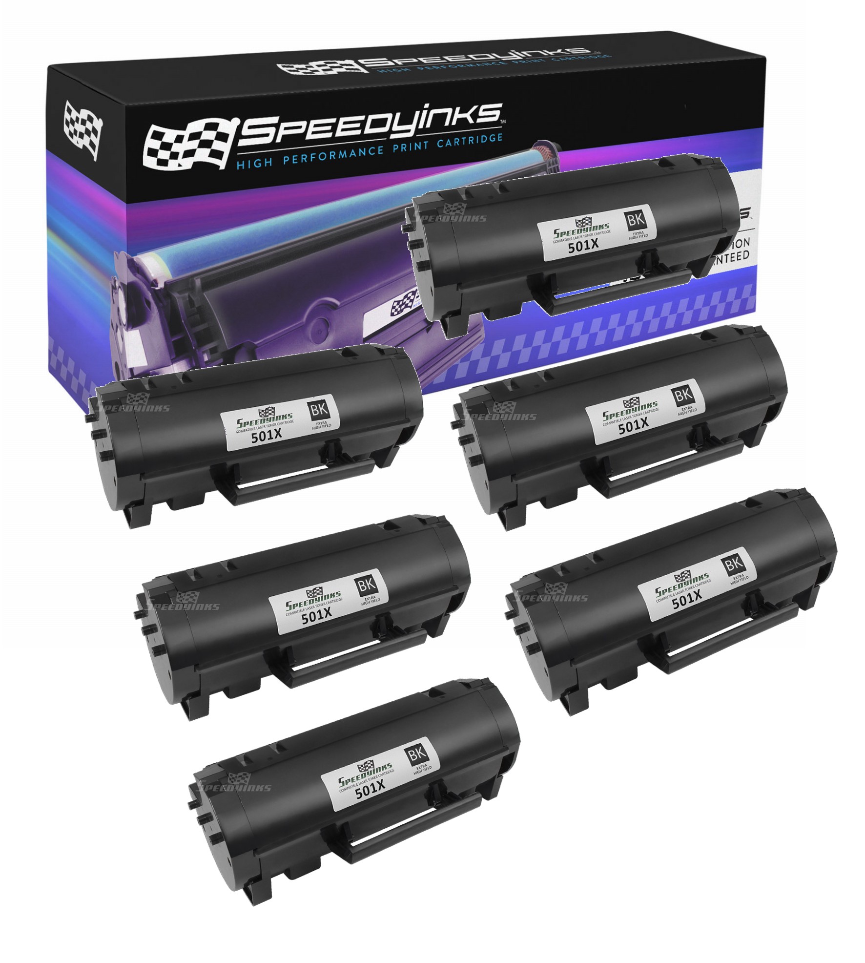 Speedy Compatible Toner Cartridge Replacement for Lexmark 501X 50F1X00 Extra High Yield (Black