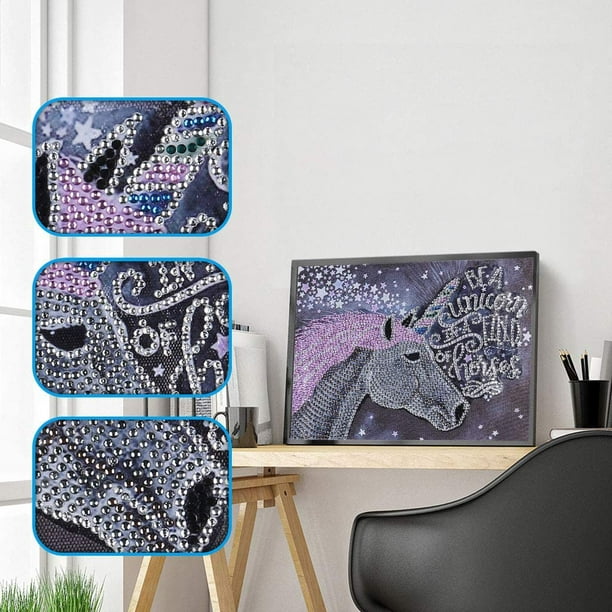 Diy 5d Diamond Painting Kit Paint By Numbers For Adults And Kids Crystal  Rhinestone Embroidery Cross Stitch Arts For Home Wall Decor (unicorn Horse)