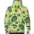 thumbnail image 7 of Kdxio Avocado With Seeds Print Mens Casual Hooded Collar Drawstring Hoodies Pullover Sweatshirts Casual Long Sleeve Shirts-X-Large, 7 of 7