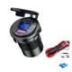 thumbnail image 2 of Cargador USB 60W Para Auto Con Interruptor Y Voltímetro - Tipo C Y USB-A, Carga Rápida PD Para 12V/24V En Carro, Camión, Moto, RV, 2 of 20