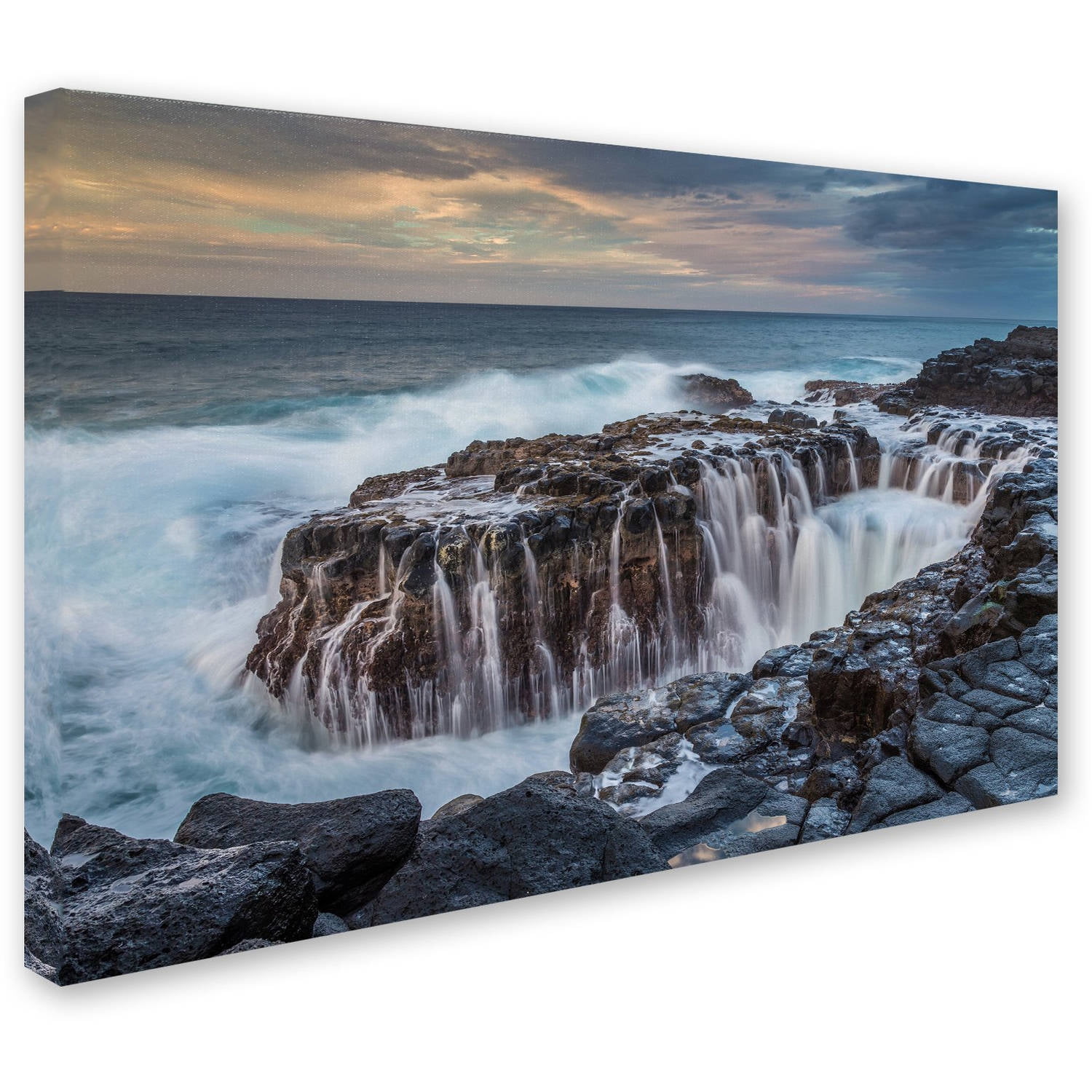 Queen's Bath Kauai' Canvas Art by Pierre Leclerc