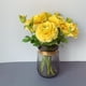 thumbnail image 4 of Inteprter Ramo de Camelia Artificial de 2 cabezas simulación hogar jardín decoración boda banquete fiesta DIY Decoración Accesorios Flores artificiales verde y amarillo oscuro Inteprter HA8264-05B, 4 of 6