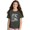 thumbnail image 3 of Popeye the Sailor Loves Not a Fighter Girls Kids T Shirt Tees Teen Brisco Brands X, 3 of 6