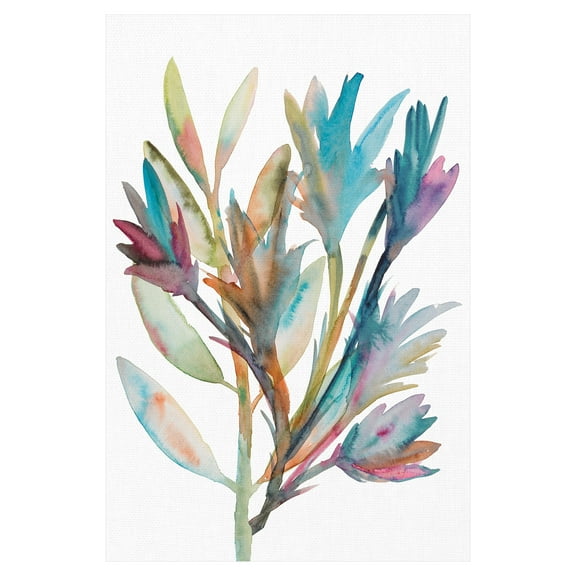 Masterpiece Art Gallery Rainbow Wish 2 Crop Colorful Botanical by Erin Lin Canvas Art Print