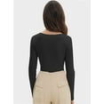 thumbnail image 3 of Womens Long Sleeve Shirts Crop Tops Going Out Basics Tees Clothes, 3 of 6