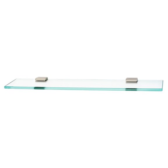 Manhattan Bathroom Shelf, Satin Nickel, 24"