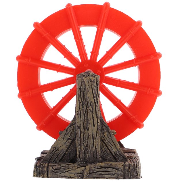 Miangastore Decorative Fake Windmill Resin Aquarium Decor 1Pack 4X2.6X2.4In