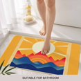thumbnail image 3 of Sunlight Door Mat&nbsp;Indoor Outdoor Entrance,Non Slip Small Rug for Kitchen Bathroom Entryway Rug,Yellow Orange Blue Modern Geometric Abstract Art Washable Doormat Floor Mat 18x30 Inch, 3 of 8