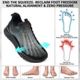 thumbnail image 4 of Sosenfer Men's Extra Wide Walking Shoes, Slip-Resistant Cushioned Athletic Sneakers,Black,Size 11, 4 of 6