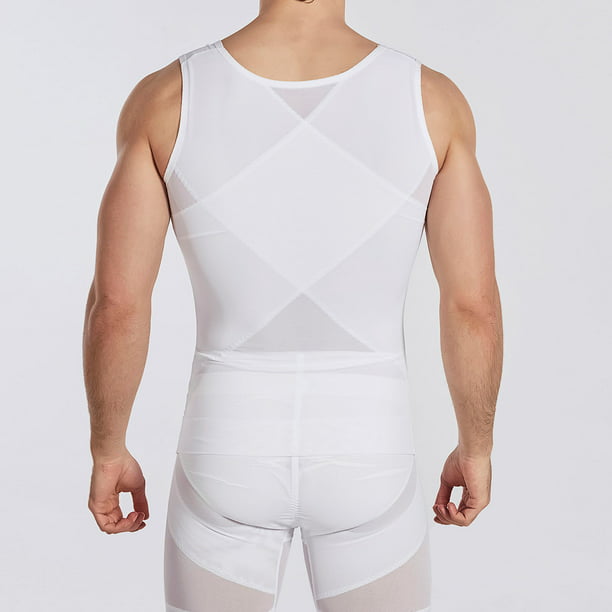 Men Compression Shirt Tank Top Gynecomastia Body Shaper Vest Tummy Control  Tops
